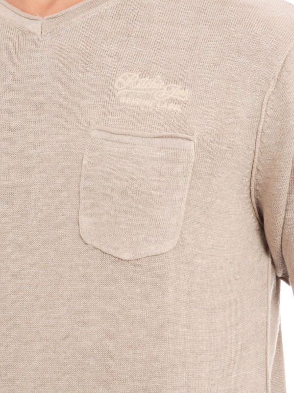 PULL V LIN AZARIA - Beige