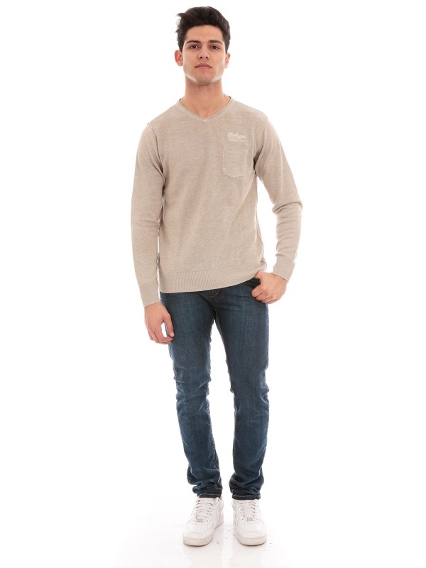 PULL V LIN AZARIA - Beige