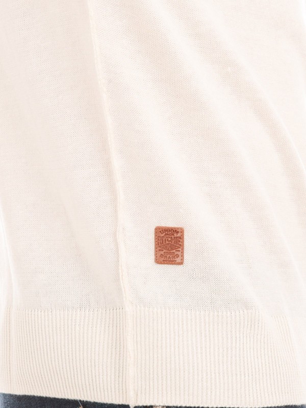 PULL V LIN AZARIA - Ecru