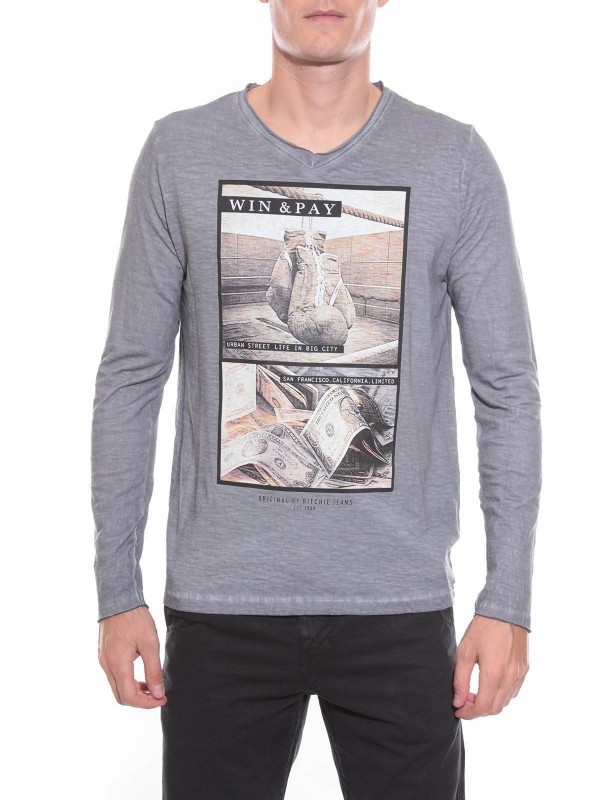 T-SHIRT JOXING - Gris clair