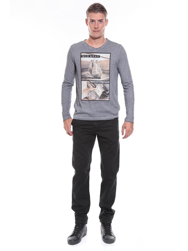 T-SHIRT JOXING - Gris clair