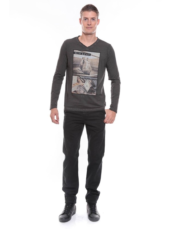 T-SHIRT JOXING - Gris foncé