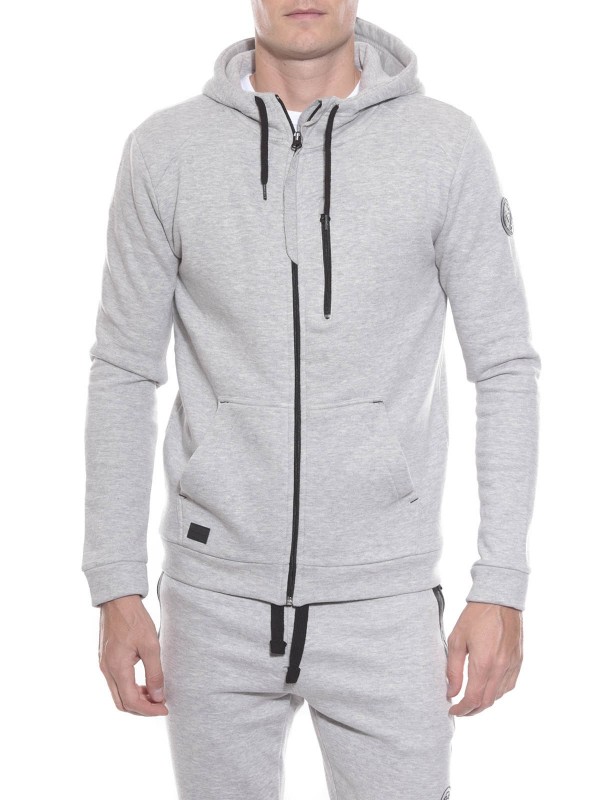 SWEAT ZIPPE WEG - Gris clair