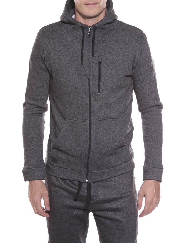 SWEAT ZIPPE WEG - Gris foncé