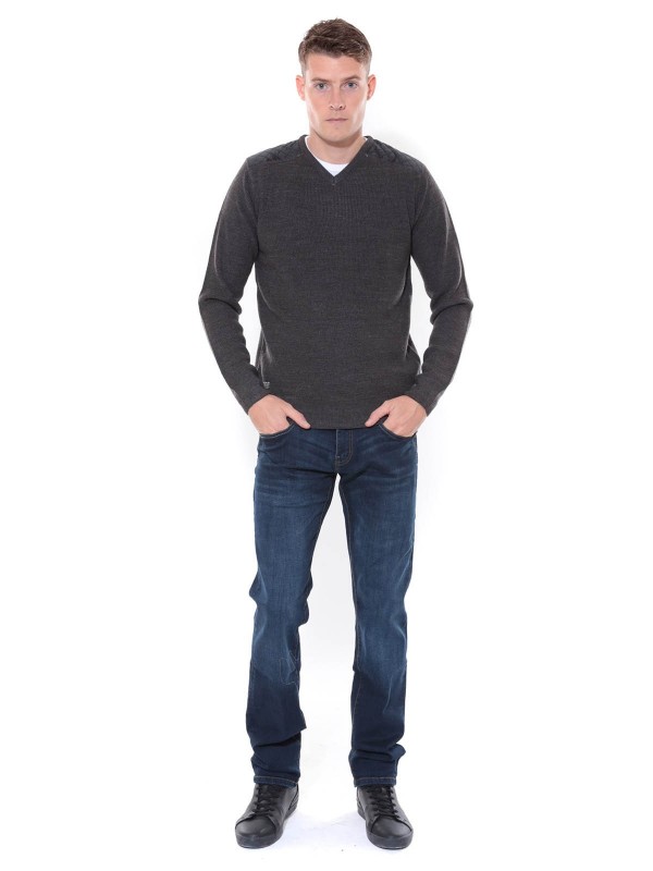 PULL V LEXIC - Gris