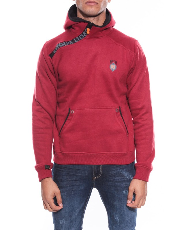 SWEAT CAPUCHE WASLAW - Rouge