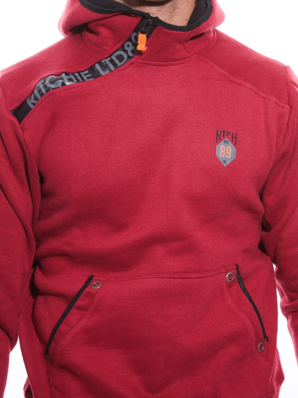 SWEAT CAPUCHE WASLAW - Rouge