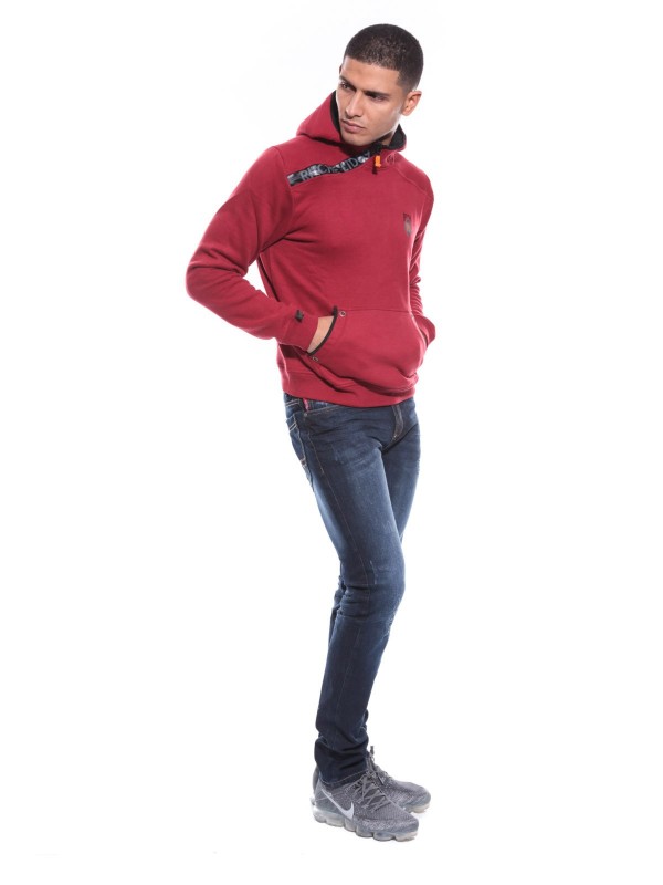 SWEAT CAPUCHE WASLAW - Rouge
