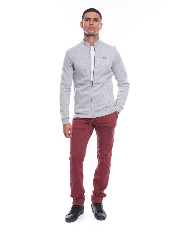 SWEAT ZIPPE WELTAZ - Gris...