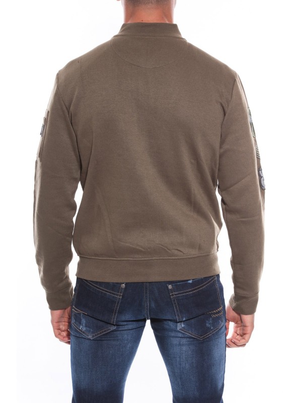 SWEAT ZIPPE WOLFIK - Kaki
