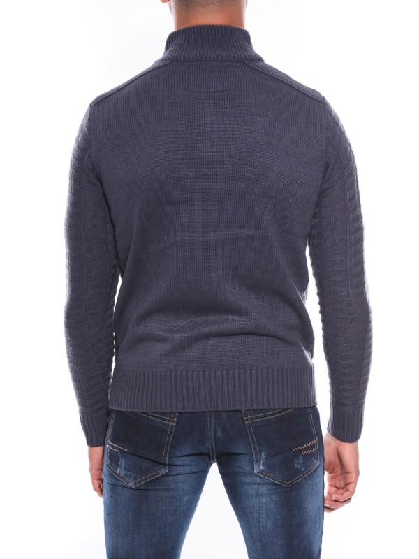 PULL COL MONTANT LAKDAR - Bleu