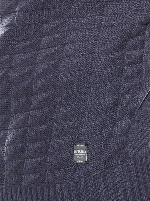 PULL COL MONTANT LAKDAR - Bleu