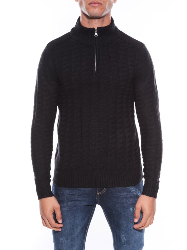 PULL COL MONTANT LAKDAR - Noir