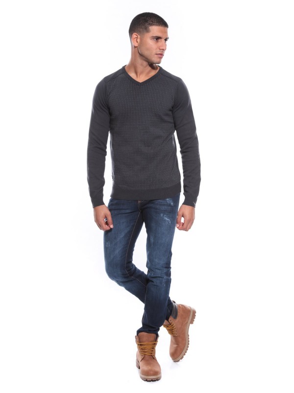 PULL COL V LEXINGTON - Gris...