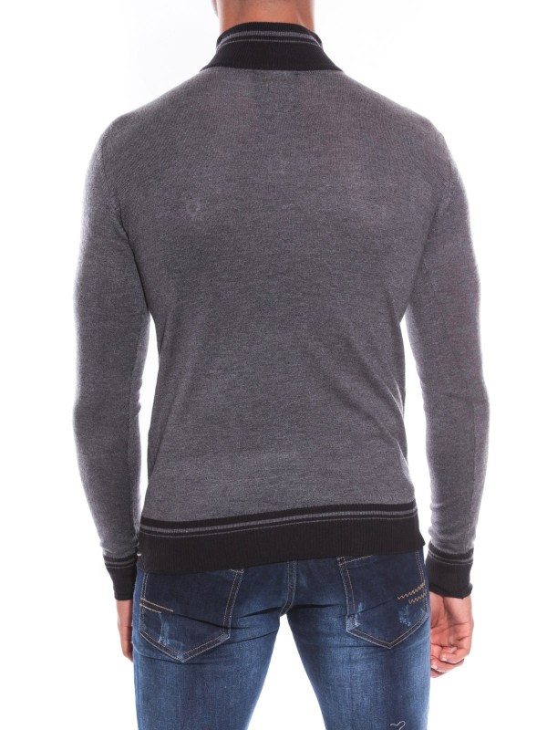 PULL COL ZIP LISIAN - Gris...