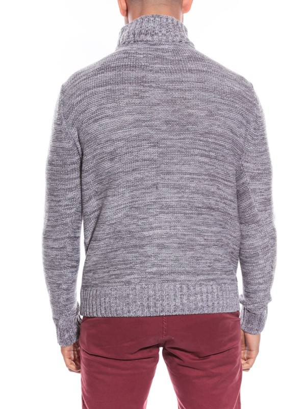 PULL COL ZIP LYVIO - Gris...