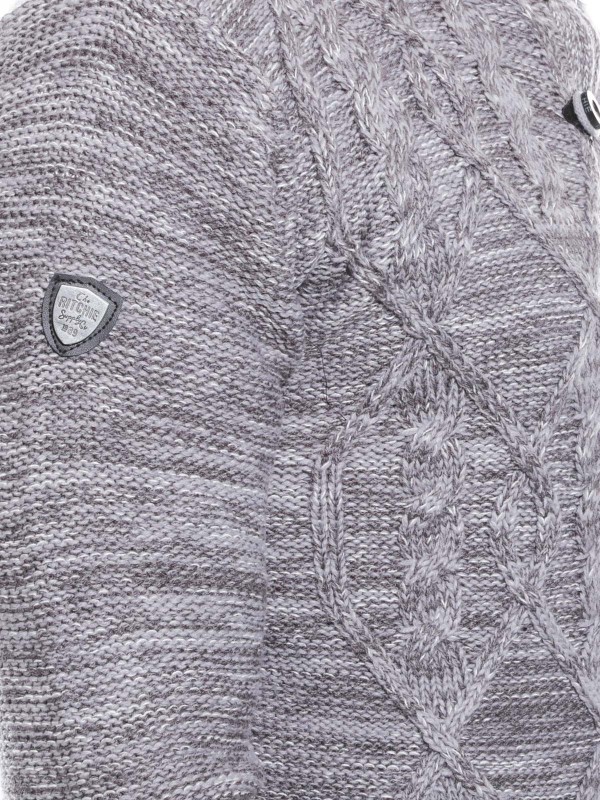 PULL COL ZIP LYVIO - Gris...