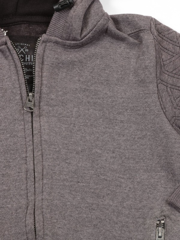SWEAT ZIPPE WARRYK BOY - Gris