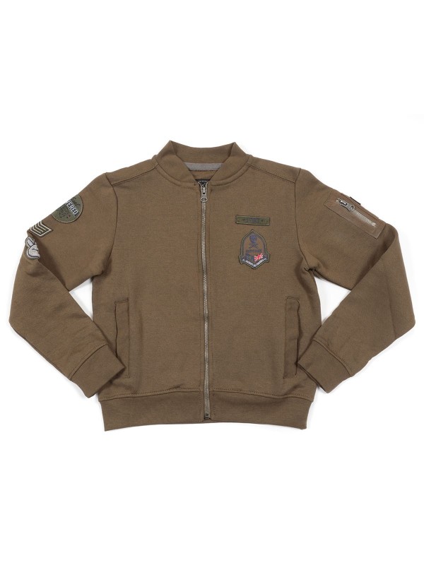 SWEAT ZIPPE WOLFIK BOY - Kaki