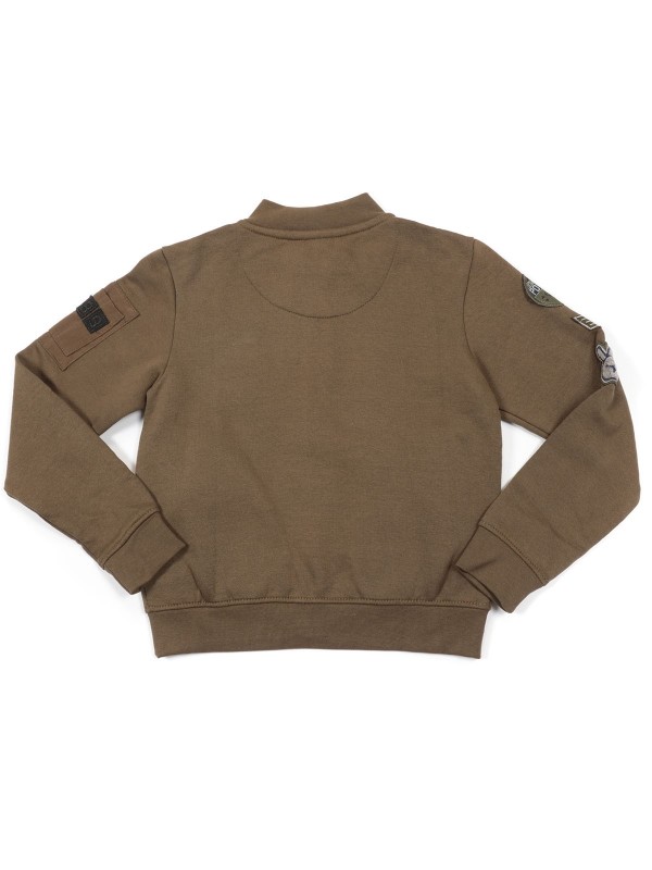 SWEAT ZIPPE WOLFIK BOY - Kaki