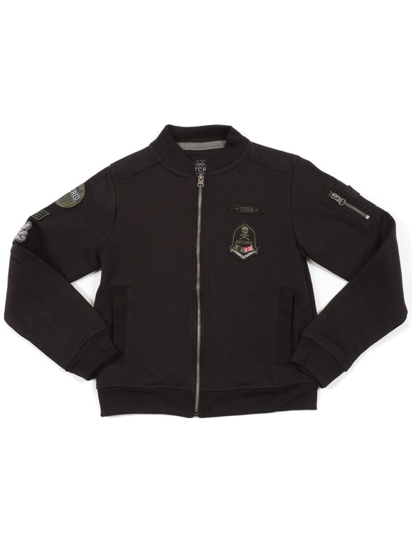 SWEAT ZIPPE WOLFIK BOY - Noir