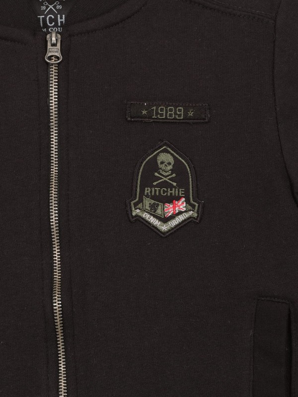 SWEAT ZIPPE WOLFIK BOY - Noir