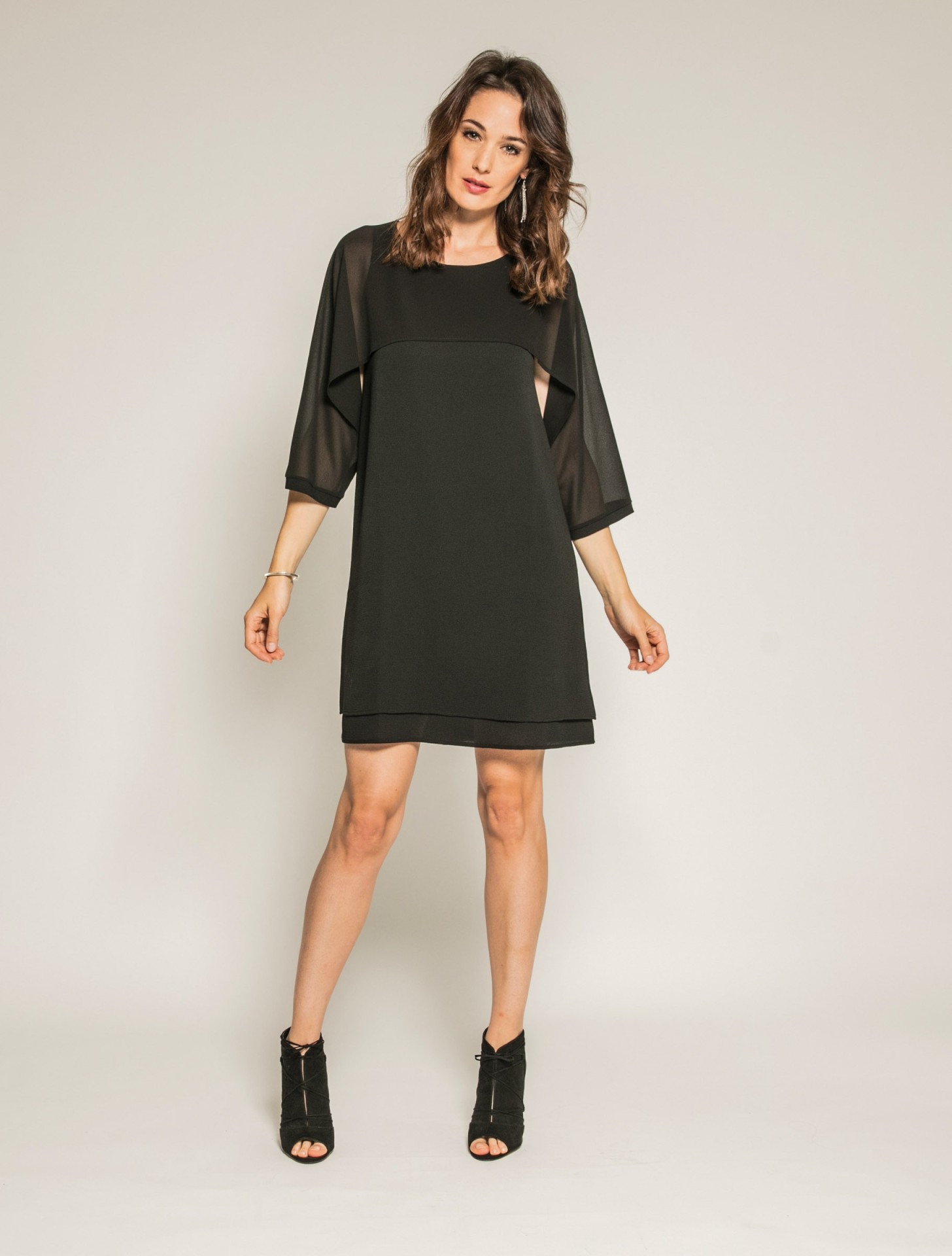 Robe courte bimatière IDALIE
