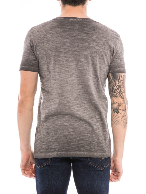 T-shirt col V NOGOTA - Gris