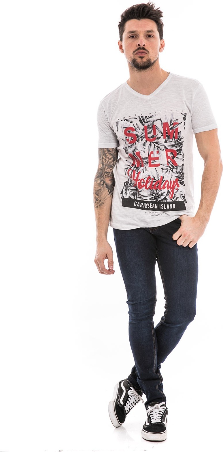 T-shirt col V manches courtes NOGOTA