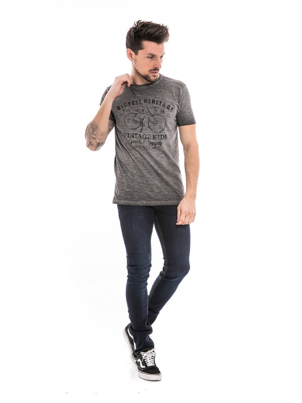 T-shirt col rond NONOCO - Gris