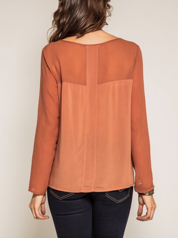 Blouse bimatière ORIANE -...