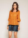 Blouse col rond broderies anglaises ONIADE