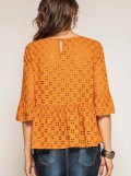 Blouse col rond broderies anglaises ONIADE
