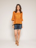 Blouse col rond broderies anglaises ONIADE