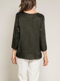 Blouse soyeuse manches 3/4 OLGA