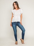 Top col rond broderies anglaises FOUE