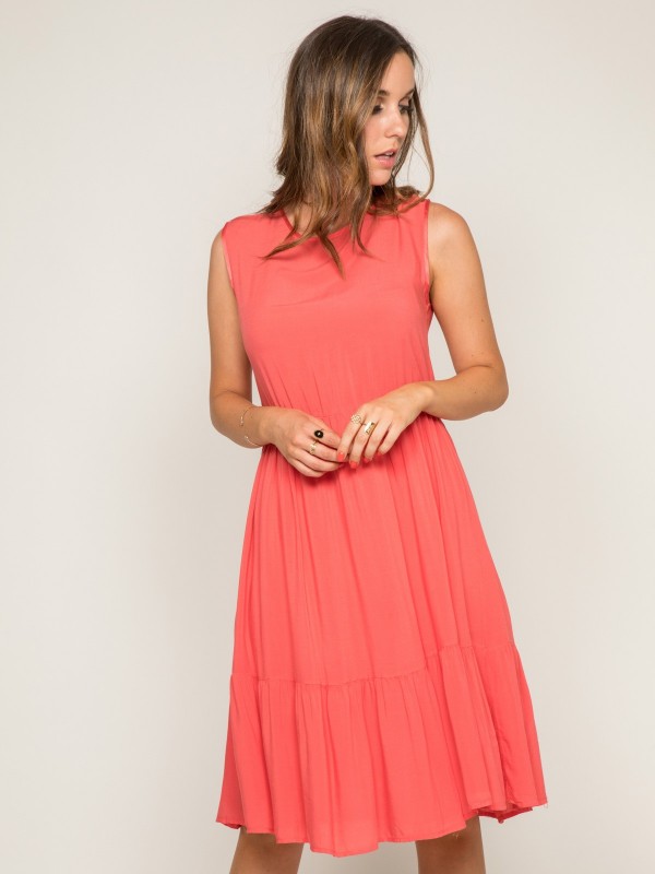 Robe midi IVOIRE - Rose