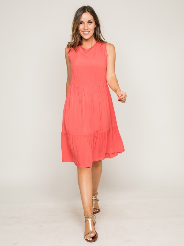 Robe midi IVOIRE - Rose