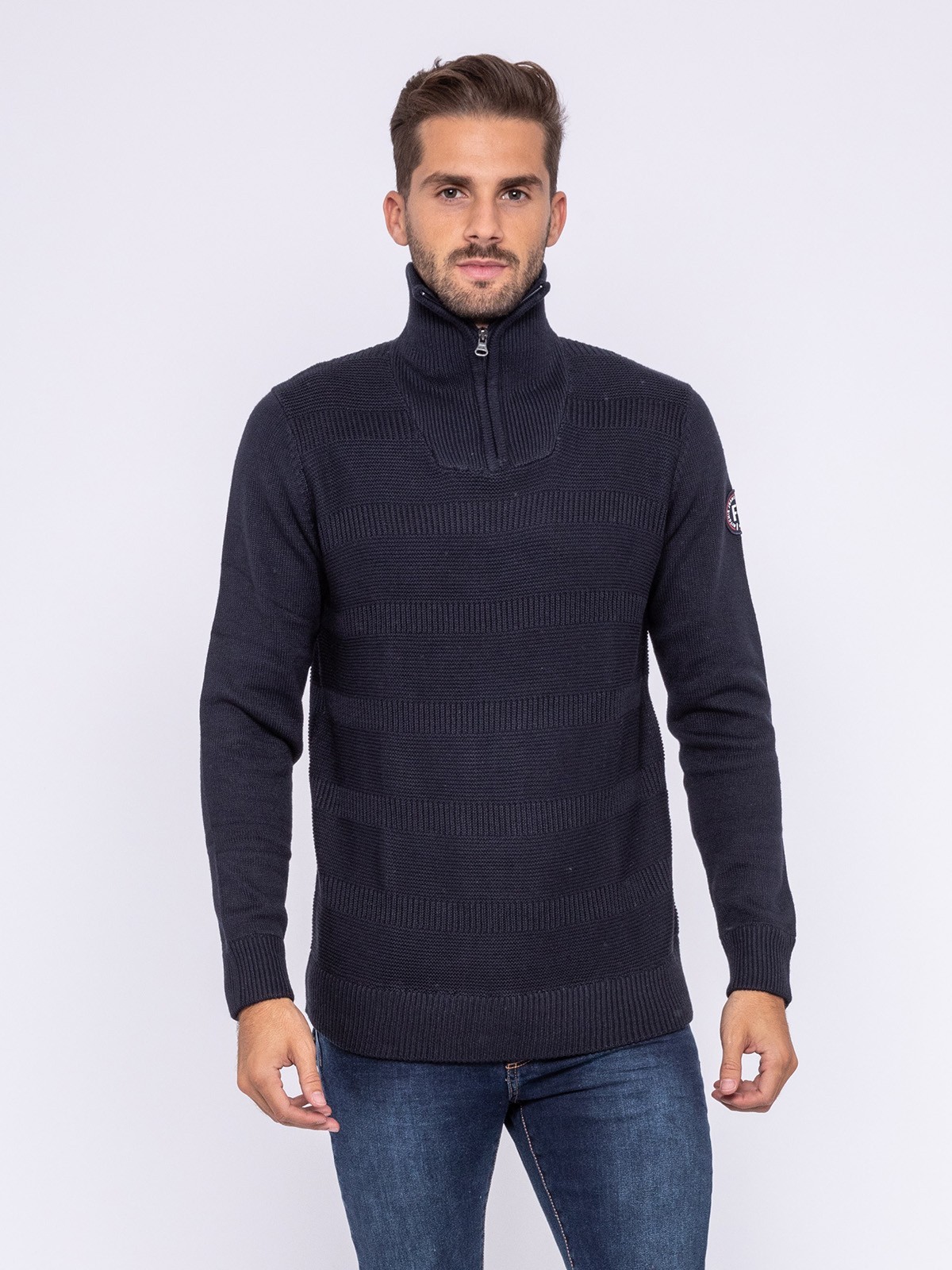 Pull col montant zippé LULU