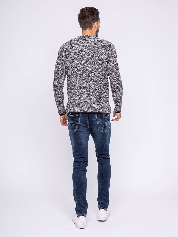 Pull col rond LALAK - Bleu...