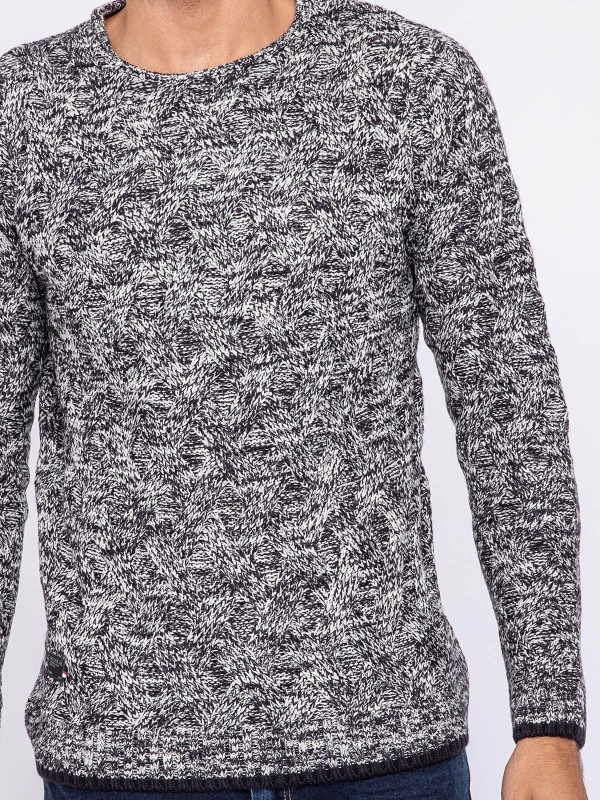 Pull col rond LALAK - Bleu...