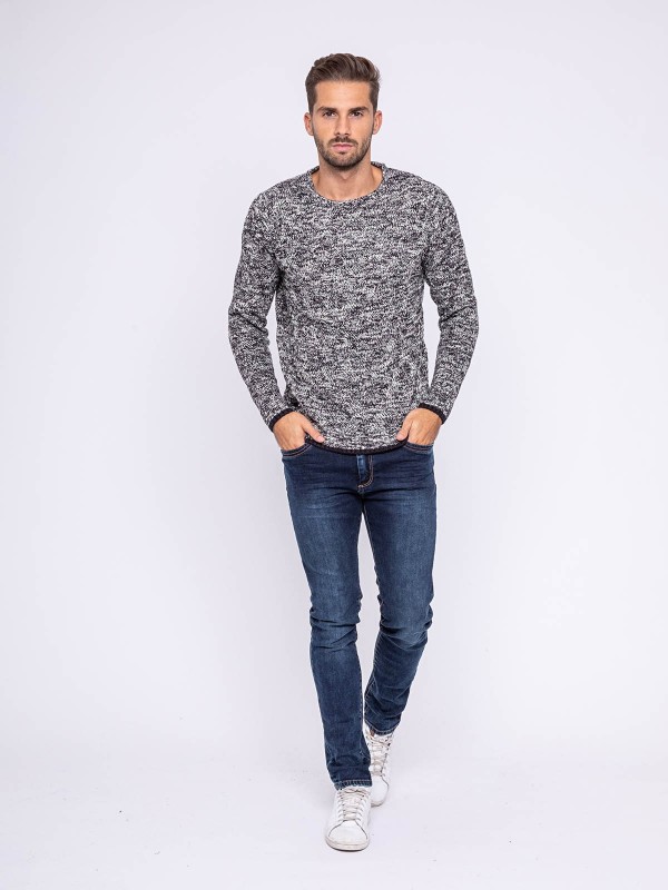 Pull col rond LALAK - Bleu...