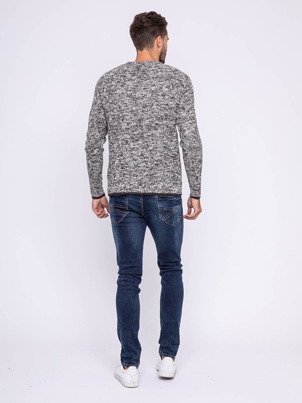 Pull col rond LALAK - Gris...