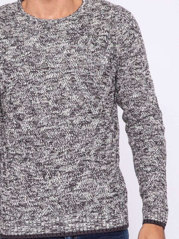 Pull col rond LALAK - Gris...