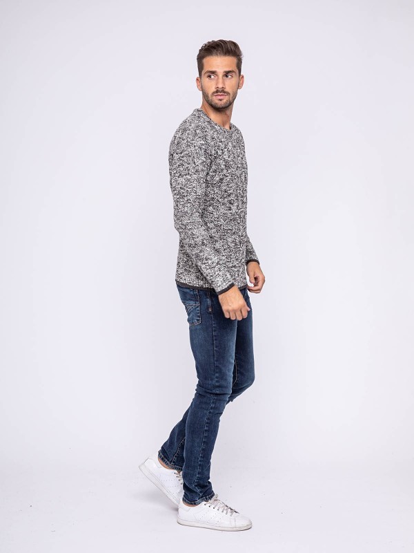 Pull col rond LALAK - Gris...