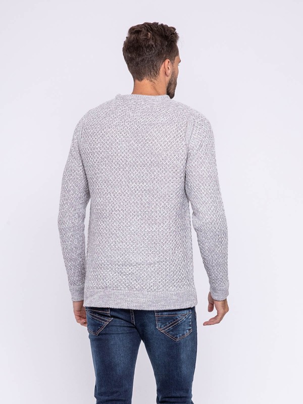 Pull col rond LUMARK - Gris...