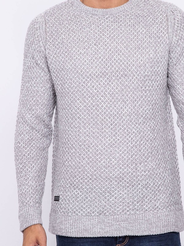 Pull col rond LUMARK - Gris...