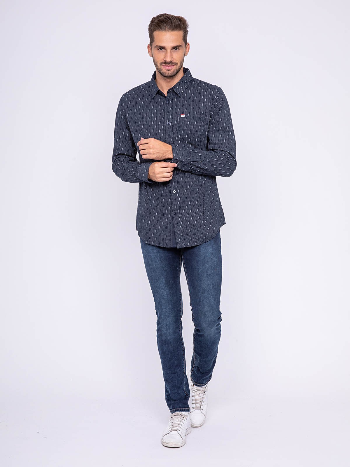 Chemise manches longues motif imprimé TEMPO