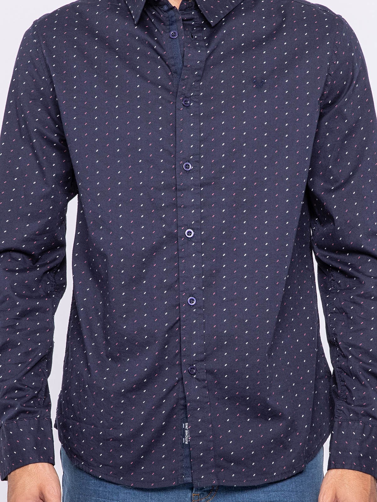 Chemise manches longues motif imprimé TANAKA
