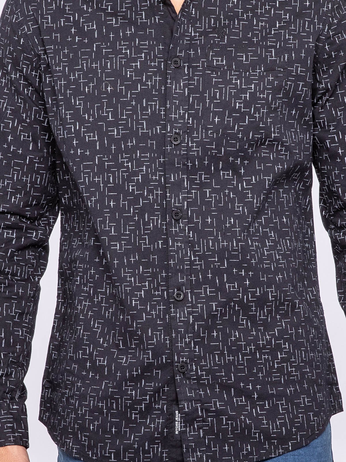 Chemise manches longues motif imprimé TYSON